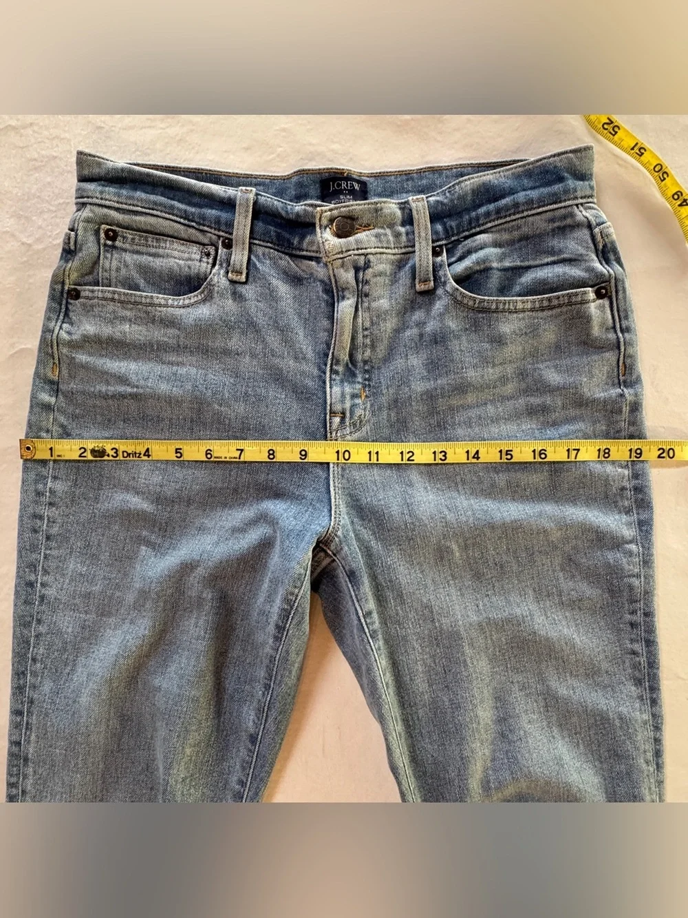 J.Crew Slim Boyfriend Jeans BF862 Raw Hem Faded Med Wash (26)